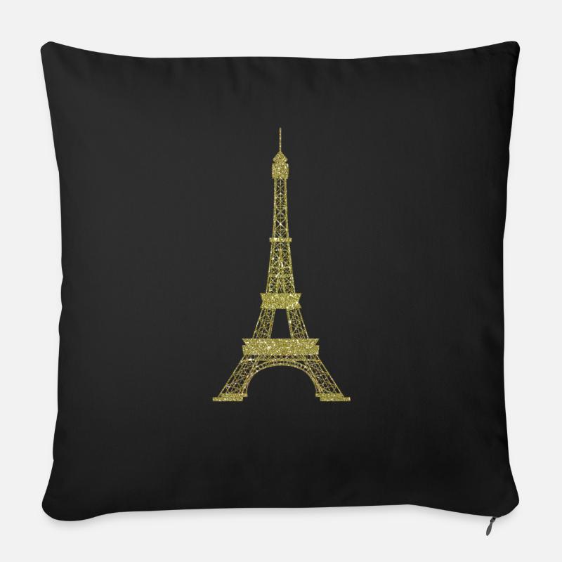 | Eiffelturm Eiffelturm - Sofakissen mit Füllung 45 x 45 cm - Schwarz