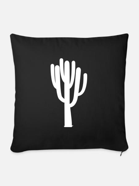 Kaktus - Sofakissen mit Füllung 45 x 45 cm - Schwarz