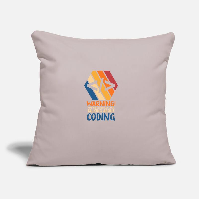 Programmer Geek Computer Programming Coder L Sofa pillow with filling 45cm x 45cm