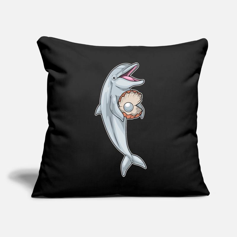 Perle de dauphin Coussin et housse de 45 x 45 cm