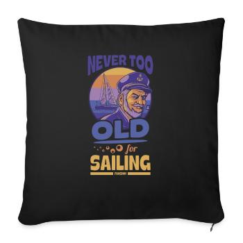 Sail - Sofa pillow with filling 45cm x 45cm - black - Front