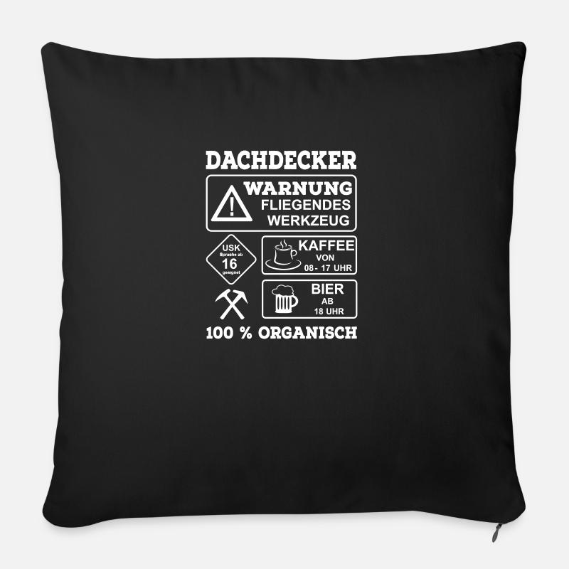Dachdecker - Sofakissen mit Füllung 45 x 45 cm - Schwarz