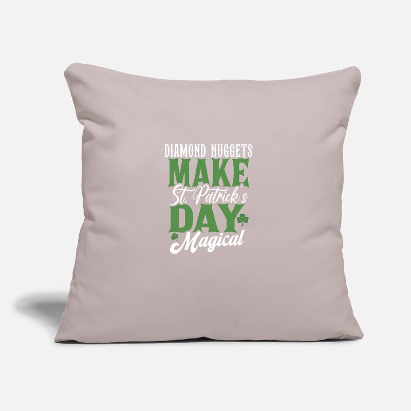 Diamond Nuggets Make St Patricks Day Magical Sofa pillow with filling 45cm x 45cm