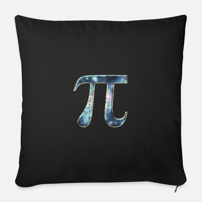 Symbole Pi, Math, Nombre, Nerd, Pi Day, Math - Coussin et housse de 45 x 45 cm - noir
