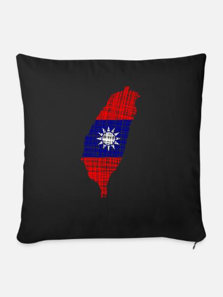 Taiwan - Sofakissen mit Füllung 45 x 45 cm - Schwarz