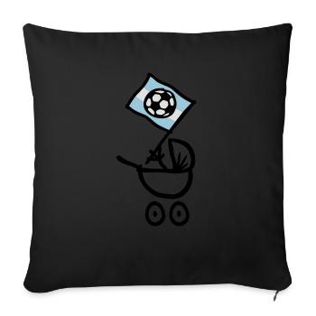 Argentina Bebé Fútbol Fan - Sofa pillow with filling 45cm x 45cm - black - Front