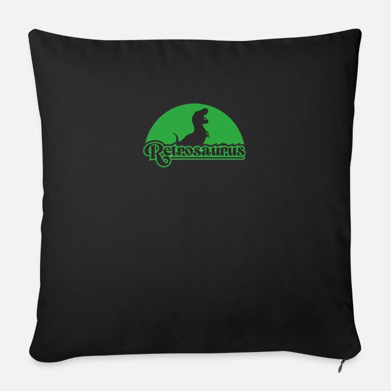 Retrosaurus oh - Sofakissen mit Füllung 45 x 45 cm - Schwarz