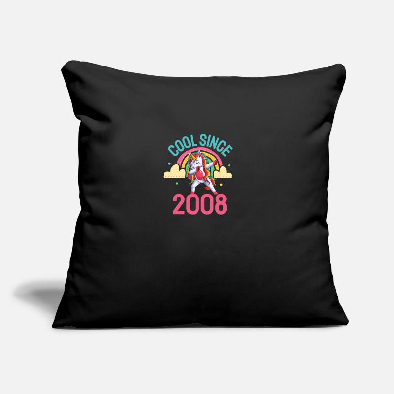 Cool seit 2008 Dabbing Einhorn 14. Geburtstag Sofakissen mit Füllung 45 x 45 cm