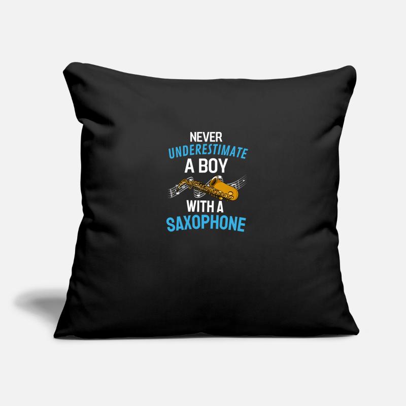 Never underestimate a boy with a saxophone Sofa pillow with filling 45cm x 45cm