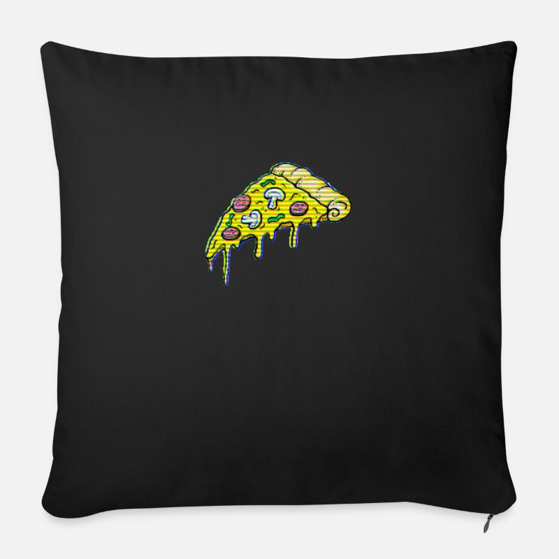 Tranche de pizza 8EC3BE1B Copie - Coussin et housse de 45 x 45 cm - noir