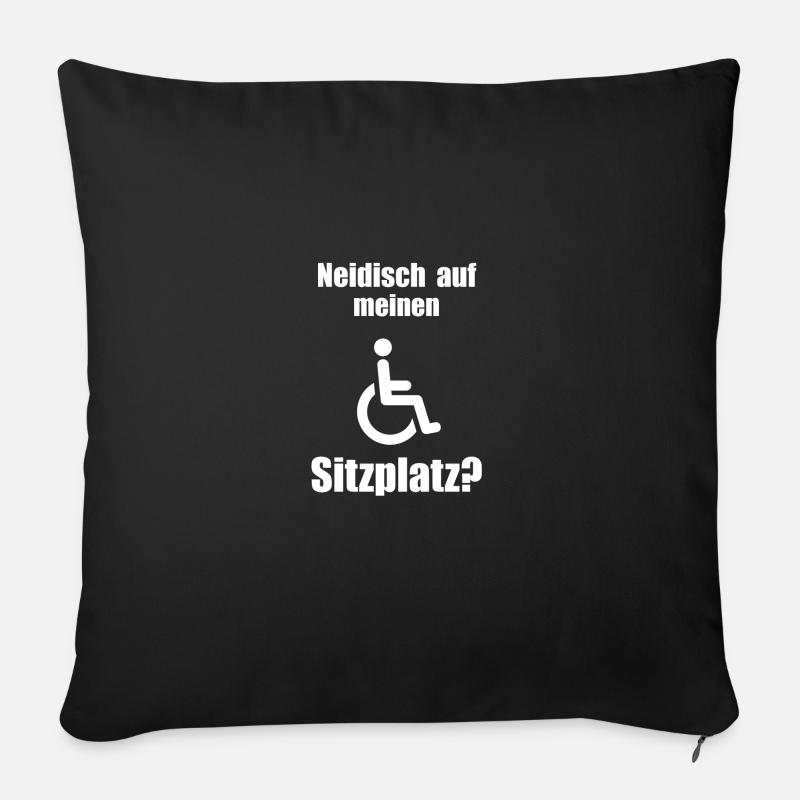 Rollstuhl Witz - Sofakissen mit Füllung 45 x 45 cm - Schwarz