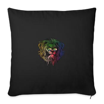 Comoros - Sofa pillow with filling 45cm x 45cm - black - Front