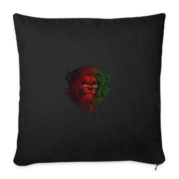 Malawi - Sofa pillow with filling 45cm x 45cm - black - Front