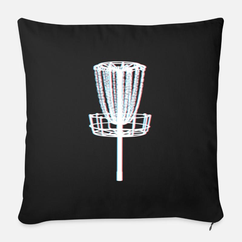 DiscGolf - Sofakissen mit Füllung 45 x 45 cm - Schwarz
