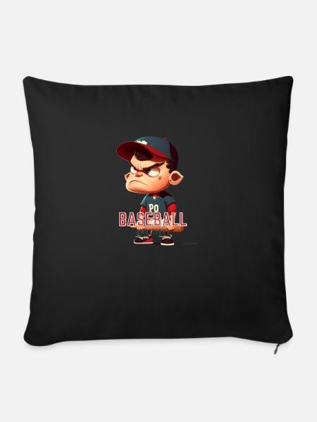 Baseball Ambitions - Sofakissen mit Füllung 45 x 45 cm - Schwarz