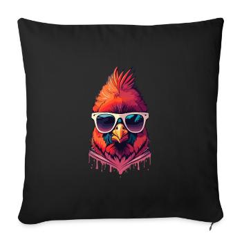 Rotkardinal Kardinal Vogel - Sofakissen mit Füllung 45 x 45 cm - Schwarz - Vorne