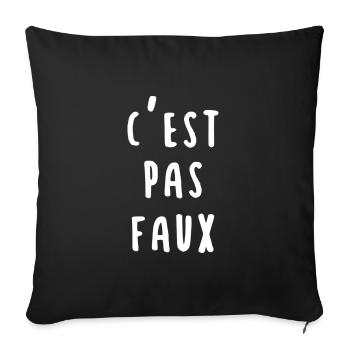 QUOTE IT'S NOT WRONG BLACK - Sofa pillow with filling 45cm x 45cm - black - Front