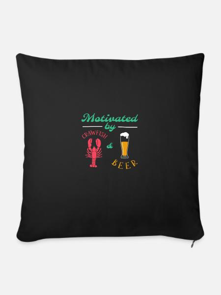 Langusten Languste - Sofakissen mit Füllung 45 x 45 cm - Schwarz