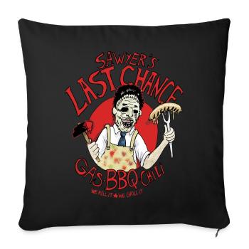 sawyer's bbq - Sofa pillow with filling 45cm x 45cm - black - Front