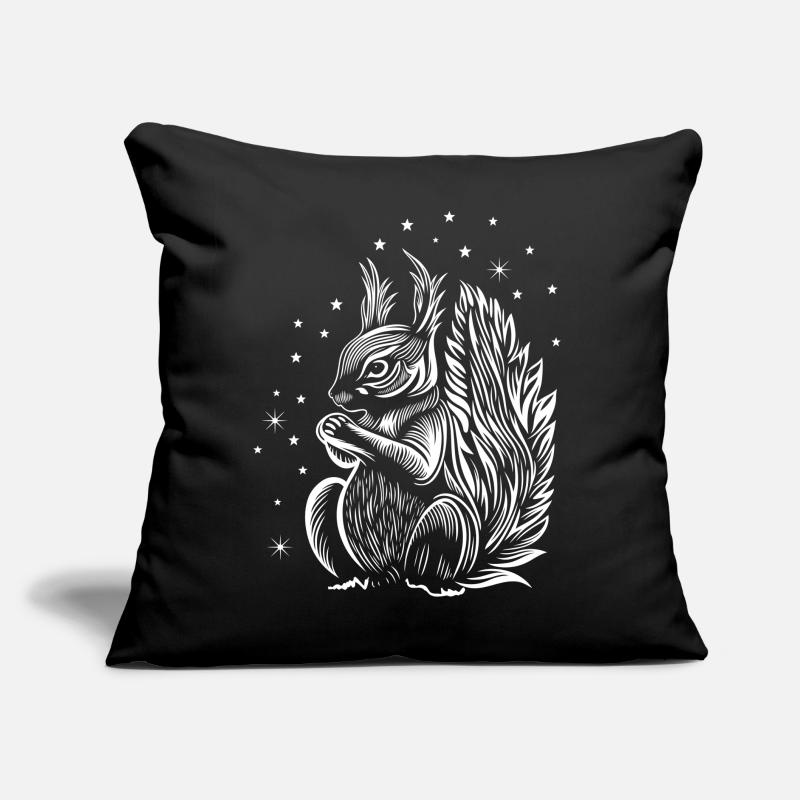 Eichhörnchen mit Sternen Sofakissen mit Füllung 45 x 45 cm