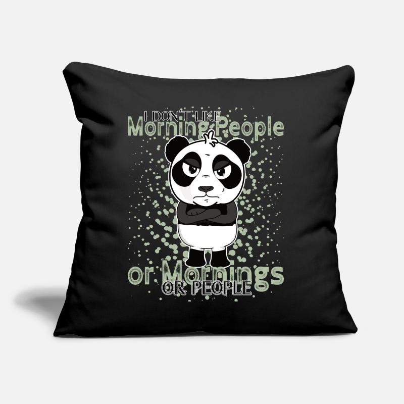 Don’t Like Mornings – Grumpy Panda Humor Coussin et housse de 45 x 45 cm