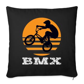BMX Rad - Sofakissen mit Füllung 45 x 45 cm - Schwarz - Vorne