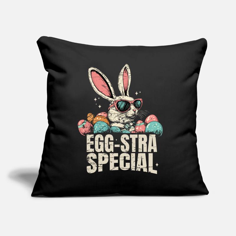 Eggsta Special Retro Bunny Easter Coussin et housse de 45 x 45 cm