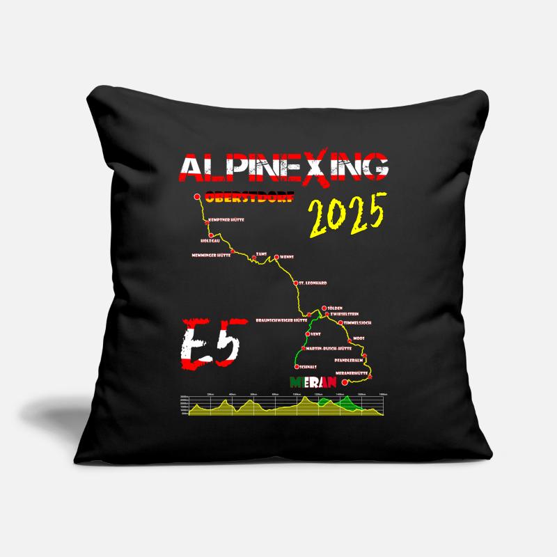 E5 Oberstdorf Merano 2025 Sofa pillow with filling 45cm x 45cm