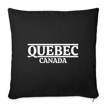 québec canada - Coussin et housse de 45 x 45 cm - noir - Devant