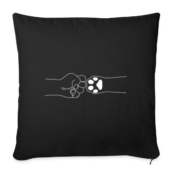Dog Gettho fist, Hunde Shirt - Sofakissen mit Füllung 45 x 45 cm - Schwarz - Vorne