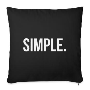 SIMPLE. - Sofakissen mit Füllung 45 x 45 cm - Schwarz - Vorne
