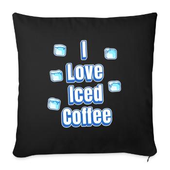 Ich liebe Eiskaffee - Sofakissen mit Füllung 45 x 45 cm - Schwarz - Vorne