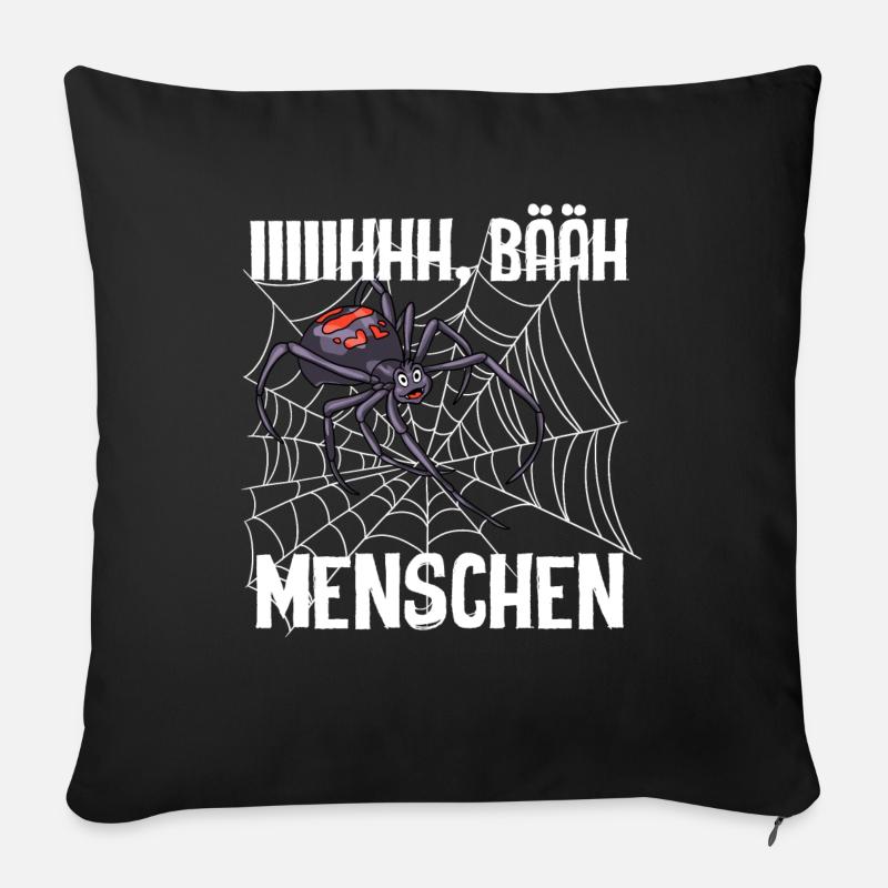 Spinne - Sofakissen mit Füllung 45 x 45 cm - Schwarz