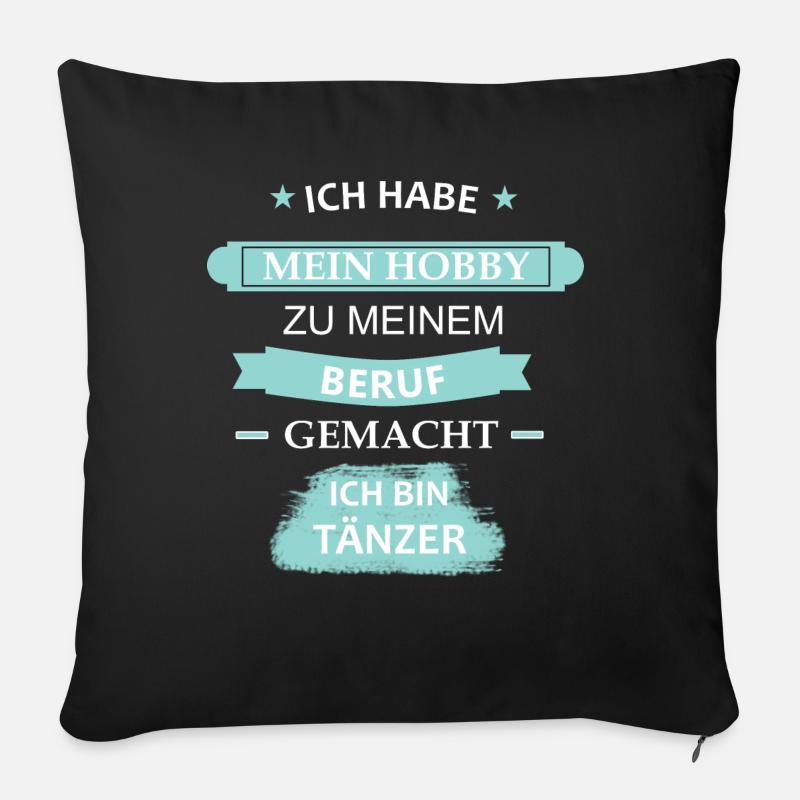 Tänzer - Sofakissen mit Füllung 45 x 45 cm - Schwarz