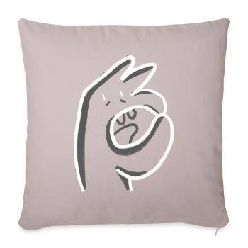 Bonhomme O - Sofa pillow with filling 45cm x 45cm - light taupe - Front