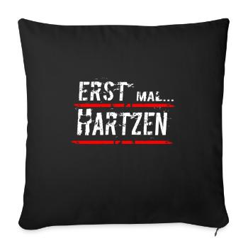 Hartzen - Sofakissen mit Füllung 45 x 45 cm - Schwarz - Vorne