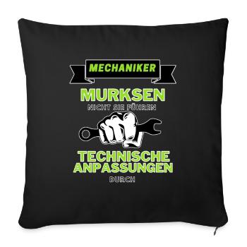MECHANIKER MURKSEN NICHT - Sofakissen mit Füllung 45 x 45 cm - Schwarz - Vorne