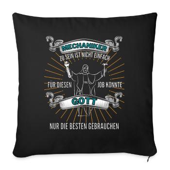 MECHANIKER ZU SEIN Spruch für Mechaniker - Sofakissen mit Füllung 45 x 45 cm - Schwarz - Vorne