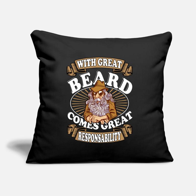 With great beard comes great responsability Bart Sofa pillow with filling 45cm x 45cm