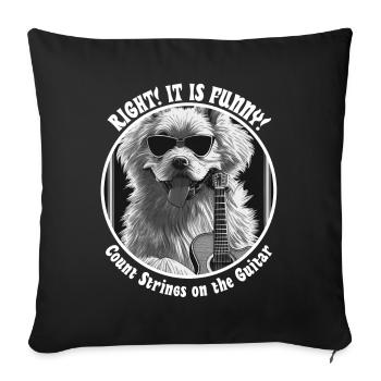 C’est vrai c’est drôle! -Chien - Coussin et housse de 45 x 45 cm - noir - Devant