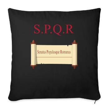 Chemise SPQR Historsisches - Coussin et housse de 45 x 45 cm - noir - Devant