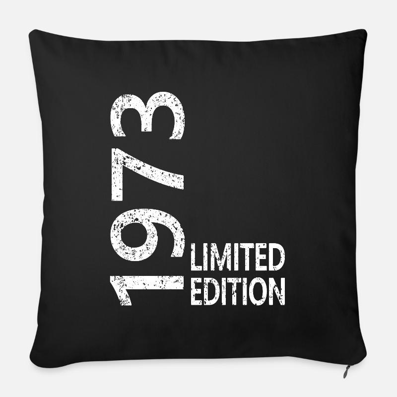 Limited Edition 1973 - Sofakissen mit Füllung 45 x 45 cm - Schwarz
