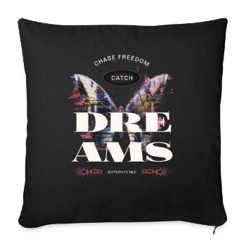 Rêves - Coussin et housse de 45 x 45 cm - noir - Devant