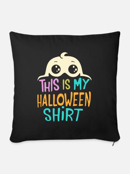 Das ist mein Halloween-Shirt - Sofakissen mit Füllung 45 x 45 cm - Schwarz