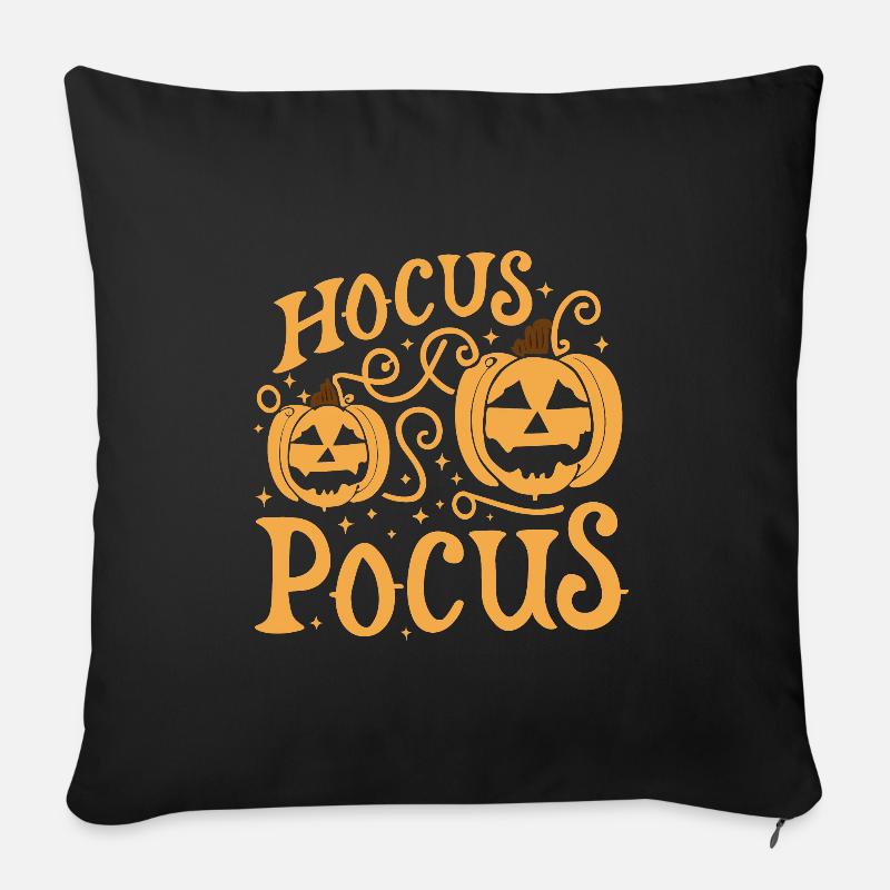 Hocus Pocus, Célébrations d’Halloween - Coussin et housse de 45 x 45 cm - noir