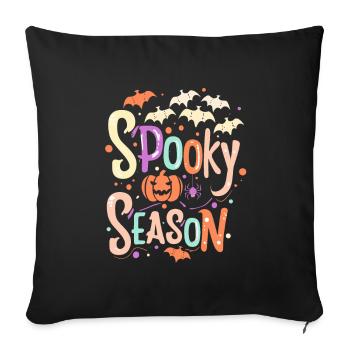 Halloween Spooky Season - Genieße den Spukspaß - Sofakissen mit Füllung 45 x 45 cm - Schwarz - Vorne