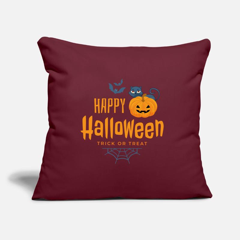 Frohes Halloween, Süßes oder Saures Sofakissen mit Füllung 45 x 45 cm