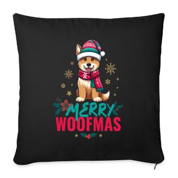 MERRY WOOFMAS - Sofa pillow with filling 45cm x 45cm - black - Front