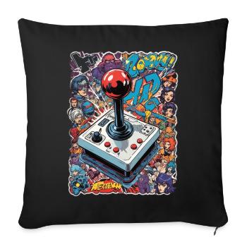 Retro Gamer Joystick / Controller Jeux de console - Coussin et housse de 45 x 45 cm - noir - Devant