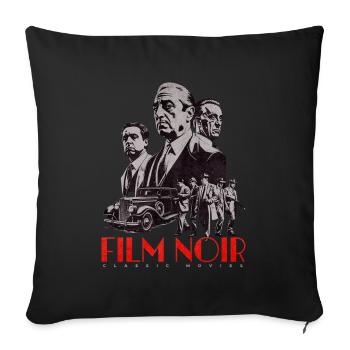 Film noir - Coussin et housse de 45 x 45 cm - noir - Devant